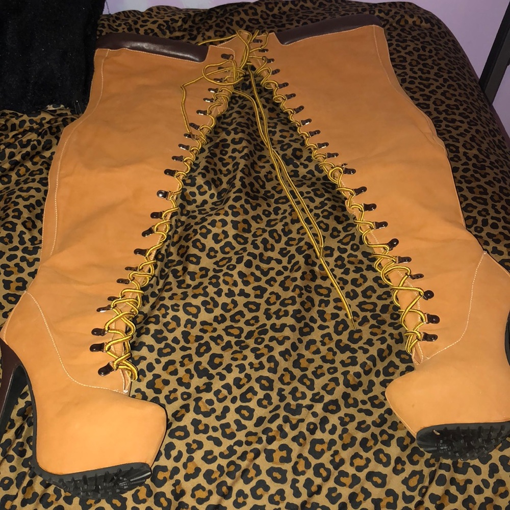 Over the knee stiletto boots